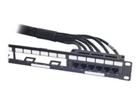 APC Data Distribution Cable - Verkon kaapeli - TAA-yhdenmukainen - RJ-45 (naaras) to RJ-45 (naaras) - 2.1 m - UTP - CAT 6 - musta DDCC6-007