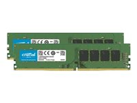 Crucial - DDR4 - pakkaus - 64 Gt: 2 x 32 Gt - DIMM 288 nastaa - 3200 MHz / PC4-25600 - CL22 - 1.2 V - puskuroimaton - non-ECC CT2K32G4DFD832A