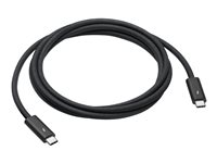 Apple Thunderbolt 4 Pro - USB-kaapeli - 24 pin USB-C (uros) to 24 pin USB-C (uros) - USB 3.1 Gen 2 / Thunderbolt 3 / Thunderbolt 4 - 1.8 m - tuki ketjutukselle - musta MN713ZM/A