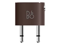 Bang & Olufsen - Lentokoneen audioadapteri - mono mini jack uros to mini-phone stereo 3.5 mm naaras - kastanja malleihin Beoplay H95 1266503