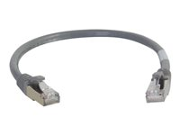 C2G Cat6a Booted Shielded (STP) Network Patch Cable - Kytkentäkaapeli - RJ-45 (uros) to RJ-45 (uros) - 1 m - STP - CAT 6a - valettu, piikitön, säikeinen - harmaa 89901