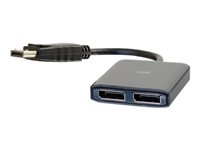 C2G DisplayPort 1.2 to Dual DisplayPort MST Hub - Video/audiojaotin - 2 x DisplayPort - työpöytä 84291