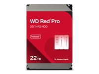 WD Red Pro WD221KFGX - Kiintolevyasema - 22 Tt - sisäinen - 3.5" - SATA 6Gb/s - 7200 kierrosta/min - puskuri: 512 Mt WD221KFGX