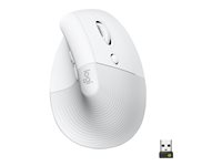 Logitech Lift for Business - Pystyhiiri - ergonominen - 6 painiketta - langaton - Bluetooth, 2.4 GHz - Logitech Logi Bolt USB-vastaanotin - luonnonvalkoinen 910-006496