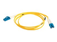 C2G LC-LC 9/125 OS1 Duplex Singlemode PVC Fiber Optic Cable (LSZH) - Kytkentäkaapeli - LC single-mode (uros) to LC single-mode (uros) - 3 m - kuituoptinen - kaksipuolinen (duplex) - 9 / 125 micron - OS1 - ei sisällä halogeenia - keltainen 85606