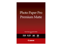 Canon Pro Premium PM-101 - Sileä matta - 310 mikronia - A4 (210 x 297 mm) - 210 g/m² - 20 arkki (arkit) valokuvapaperi malleihin PIXMA PRO-1, PRO-10, PRO-100 8657B005