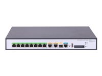 HPE FlexNetwork MSR958 PoE - Reititin 8-porttinen kytkin - 1GbE - WAN-portit: 2 - telineeseen asennettava JH301A#ABB