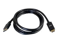 C2G 6ft DisplayPort Male to HDMI Male Passive Adapter Cable - 4K 30Hz - Näyttösovitin - DisplayPort uros to HDMI uros - 1.8 m - musta - passiivinen, 4K-tuki 84433