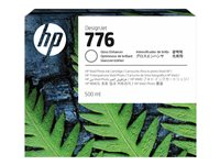 HP 776 - 500 ml - suuri kapasiteetti - kiillon tehostin - alkuperäinen - DesignJet - mustepatruuna malleihin DesignJet Z9+ Pro 1XB06A