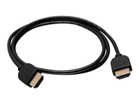 C2G 10ft HDMI Cable with Low Profile Connectors - Flexible - Std Speed - Standard - HDMI-kaapeli - HDMI uros to HDMI uros - 3 m - kaksoiseristetty - musta C2G41398