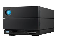 LaCie 2big Dock STLG16000400 - Kiintolevyasemaryhmä - 16 Tt - 2 telineet (SATA-600) - HDD 8 Tt x 2 - Thunderbolt 3, USB 3.2 Gen 2 (ulkoinen) - sekä 5 vuoden tietojen palautuksen huoltosuunnitelma STLG16000400