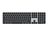 Apple Magic Keyboard with Touch ID and Numeric Keypad - Näppäimistö - langaton - Bluetooth, USB-C - QWERTY - Kansainvälinen englanti - mustat näppäimet MMMR3Z/A